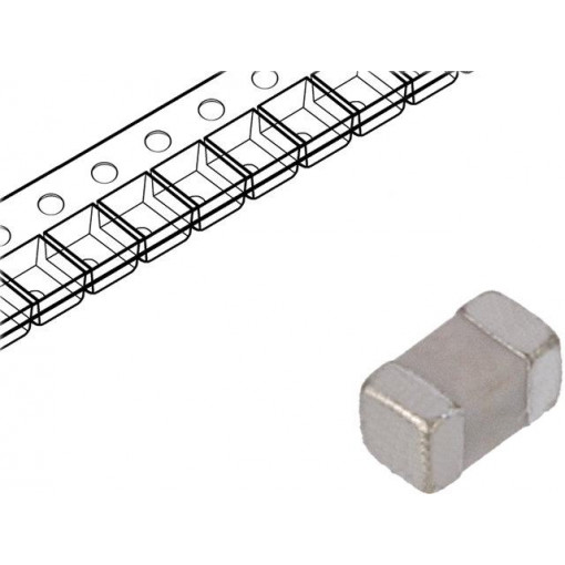 C0603C100J5GACTU; Capacitor: ceramic; MLCC; 10pF; 50VDC; C0G; ±5%; SMD; 0603; KEMET