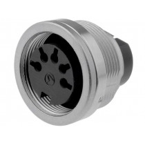 C091 11N105 000 2; Connector: M16; socket; female; for panel mounting,rear side nut; AMPHENOL