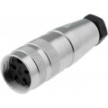 C091 31D004 100 2; Connector: M16; plug; female; soldering; for cable; PIN: 4; 5A; 300V; AMPHENOL