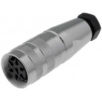 C091 31D007 100 2; Connector: M16; plug; female; soldering; for cable; PIN: 7; 5A; 300V; AMPHENOL