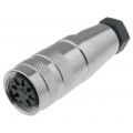 C091 31D107 100 2; Connector: M16; plug; female; soldering; for cable; PIN: 7; 5A; 100V; AMPHENOL