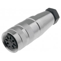 C091 31D107 100 2; Connector: M16; plug; female; soldering; for cable; PIN: 7; 5A; 100V; AMPHENOL