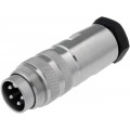C091 31H004 101 2; Connector: M16; plug; male; soldering; for cable; PIN: 4; 5A; 300V; AMPHENOL