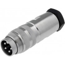 C091 31H004 101 2; Connector: M16; plug; male; soldering; for cable; PIN: 4; 5A; 300V; AMPHENOL