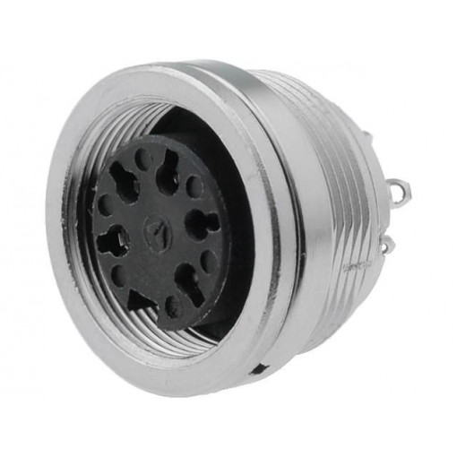 C091 31N005 100 2; Connector: M16; socket; female; soldering; PIN: 5; 5A; 300V; 0.5mm2; AMPHENOL