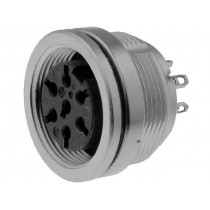 C091 31N007 100 2; Connector: M16; socket; female; soldering; PIN: 7; 5A; 100V; 0.5mm2; AMPHENOL