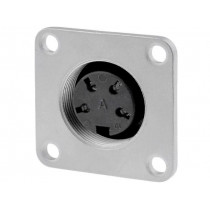 C091 31T004 100 2; Connector: M16; socket; female; soldering; PIN: 4; 5A; 300V; 0.5mm2; AMPHENOL