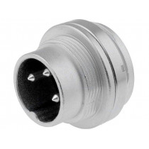 C091 31W003 100 2; Connector: M16; socket; male; soldering; PIN: 3; 5A; 300V; IP65,IP67; AMPHENOL
