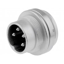 C091 31W004 100 2; Connector: M16; socket; male; soldering; PIN: 4; 5A; 300V; IP65,IP67; AMPHENOL
