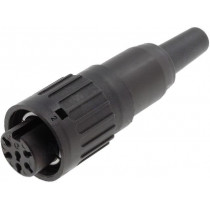 T 3425 501; Plug; DIN; female; PIN: 6; straight; for cable; soldering; 300V; 5A; AMPHENOL
