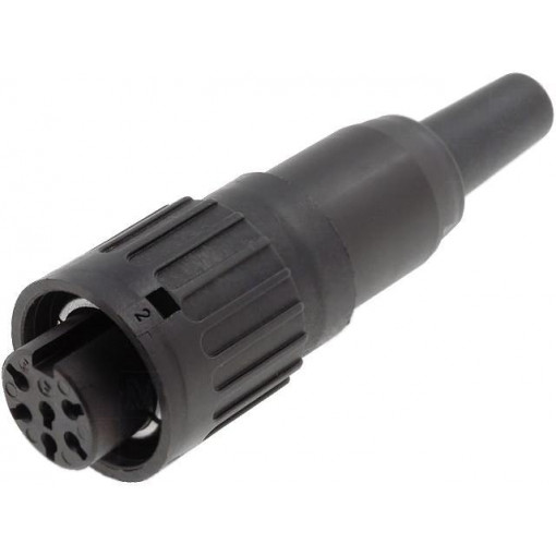 T 3425 501; Plug; DIN; female; PIN: 6; straight; for cable; soldering; 300V; 5A; AMPHENOL