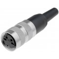 T 3201 001; Connector: M16; plug; female; soldering; for cable; PIN: 2; 5A; 300V; AMPHENOL