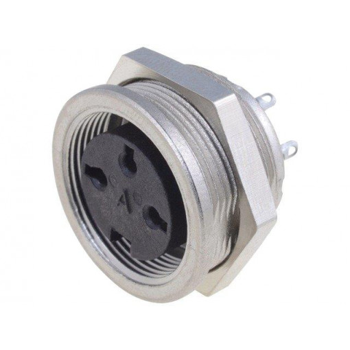 T 3263 009; Connector: M16; socket; female; soldering; for panel mounting; AMPHENOL