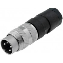 T 3300 002; Connector: M16; plug; male; soldering; for cable; PIN: 4; 5A; 300V; AMPHENOL