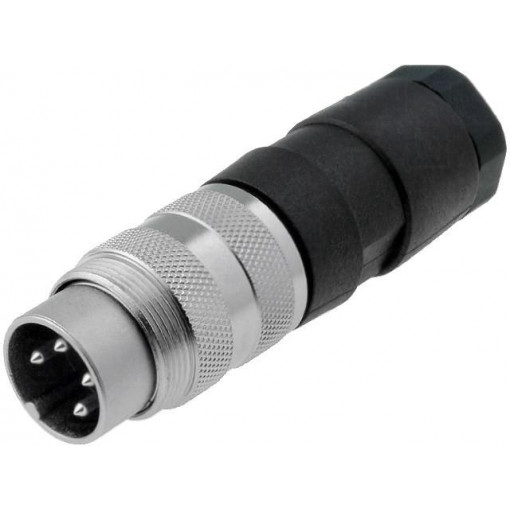 T 3300 002; Connector: M16; plug; male; soldering; for cable; PIN: 4; 5A; 300V; AMPHENOL
