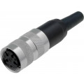 T 3301 001; Connector: M16; plug; female; soldering; for cable; PIN: 4; 5A; 300V; AMPHENOL