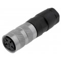 T 3301 002; Connector: M16; plug; female; soldering; for cable; PIN: 4; 5A; 300V; AMPHENOL