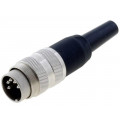 T 3360 010; Connector: M16; plug; male; soldering; for cable; PIN: 5; 5A; 100V; AMPHENOL