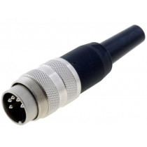 T 3360 010; Connector: M16; plug; male; soldering; for cable; PIN: 5; 5A; 100V; AMPHENOL