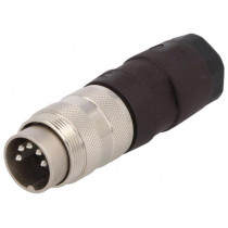 T 3360 020; Connector: M16; plug; male; soldering; for cable; PIN: 5; 5A; 100V; AMPHENOL