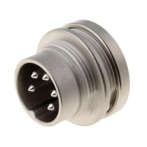 T 3362 000; Connector: M16; socket; male; soldering; PIN: 5; 5A; 300V; IP40; AMPHENOL