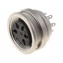 T 3363 000; Connector: M16; socket; female; soldering; PIN: 5; 5A; 300V; IP40; AMPHENOL