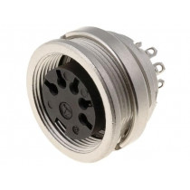 T 3363 010; Connector: M16; socket; female; soldering; PIN: 5; 5A; 100V; IP40; AMPHENOL