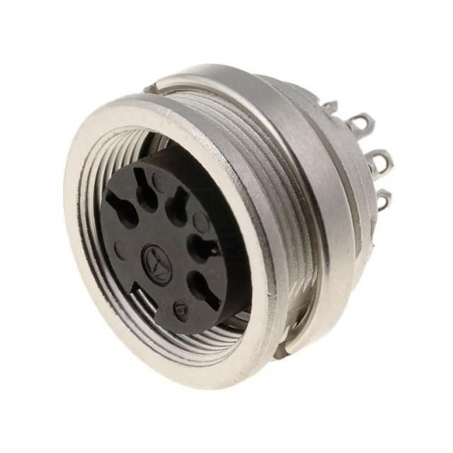 T 3363 010; Connector: M16; socket; female; soldering; PIN: 5; 5A; 100V; IP40; AMPHENOL