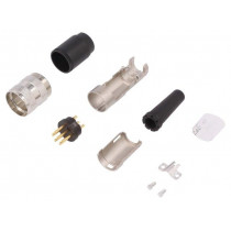 T 3400 018; Connector: M16; plug; male; soldering; for cable; PIN: 6; 5A; 300V; AMPHENOL