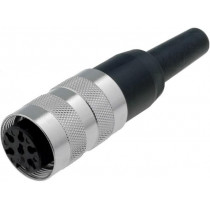 T 3401 001; Connector: M16; plug; female; soldering; for cable; PIN: 6; 5A; 300V; AMPHENOL