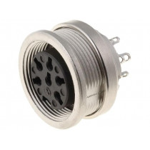 T 3403 000; Connector: M16; socket; female; soldering; PIN: 6; 5A; 300V; IP40; AMPHENOL
