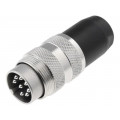 T 3504 001; Connector: M16; plug; male; soldering; for cable; PIN: 8; 5A; 100V; AMPHENOL