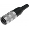 T 3505 001; Connector: M16; plug; female; soldering; for cable; PIN: 8; 5A; 100V; AMPHENOL
