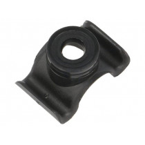 201-10010; Clip base; polyamide; black; Ømount.hole: 4.8mm; W: 12.7mm; L: 25mm; HELLERMANNTYTON