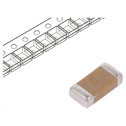 C1206X104K5RAC7210; Capacitor: ceramic; MLCC; 100nF; 50VDC; X7R; ±10%; SMD; 1206; KEMET