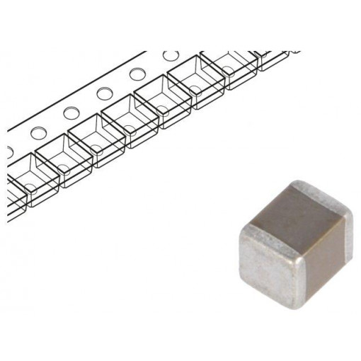 C1210C107M4PACTU; Capacitor: ceramic; MLCC; 100uF; 16VDC; X5R; ±20%; SMD; 1210; KEMET