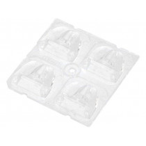 C12419_STRADA-2X2-A-T; LED lens; square; transparent; H: 7.3mm; Outside dim: 50x50mm; LEDIL