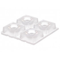 C13232_HB-2X2-WW; LED lens; square; transparent; 44÷69°; H: 8.5mm; Ømount.hole: 3.4mm; LEDIL