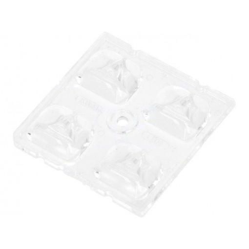 C13299_STRADA-2X2-ME; LED lens; square; transparent; H: 7.1mm; Outside dim: 50x50mm; LEDIL