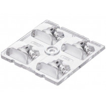 C13300_STRADA-2X2-T2; LED lens; square; transparent; H: 7.7mm; Outside dim: 50x50mm; LEDIL