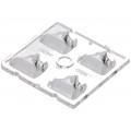 C13301_STRADA-2X2-T3; LED lens; square; transparent; H: 7.1mm; Outside dim: 50x50mm; LEDIL C13301_STRADA-2X2-T3; LED lens; square; transparent; H: 7.1mm; Outside dim: 50x50mm; LEDIL