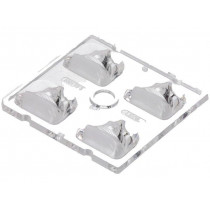 C13301_STRADA-2X2-T3; LED lens; square; transparent; H: 7.1mm; Outside dim: 50x50mm; LEDIL