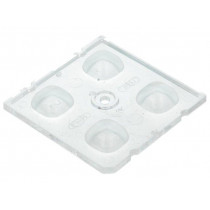 C13499_STRADA-2X2-CY; LED lens; square; transparent; H: 7.85mm; Outside dim: 50x50mm; LEDIL