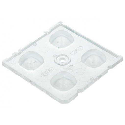 C13499_STRADA-2X2-CY; LED lens; square; transparent; H: 7.85mm; Outside dim: 50x50mm; LEDIL C13499_STRADA-2X2-CY; LED lens; square; transparent; H: 7.85mm; Outside dim: 50x50mm; LEDIL