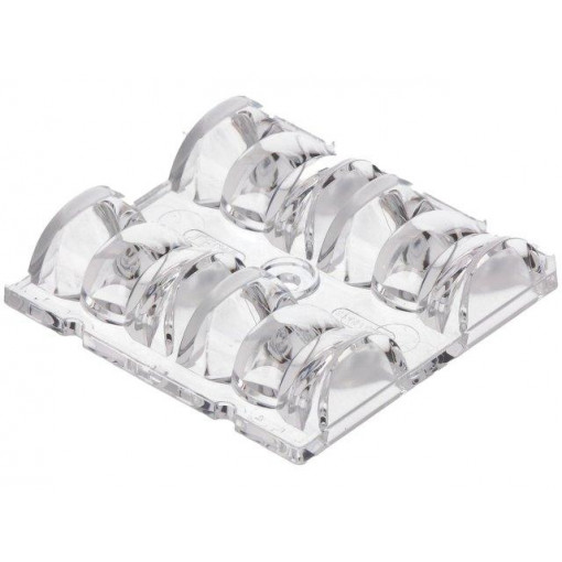C13749_HB-2X2-O; LED lens; square; transparent; 19÷30°; H: 10.6mm; LEDIL