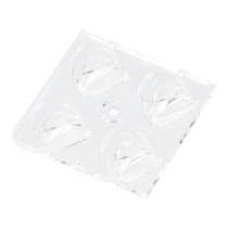 C14116_STRADA-2X2-PX; LED lens; square; transparent; H: 8mm; Outside dim: 50x50mm; LEDIL