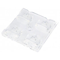 C14165_STRADA-2X2-ME-WIDE2; LED lens; square; transparent; H: 7mm; Application: TL1L4,XP-G2; LEDIL