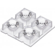 C14541_HB-2X2-RS; LED lens; square; transparent; 11÷18°; H: 10mm; LEDIL
