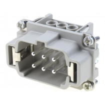 C146 10A006 102 1; Connector: HDC; contact insert; male; C146; PIN: 6; 6+PE; size E6; AMPHENOL C146 10A006 102 1; Connector: HDC; contact insert; male; C146; PIN: 6; 6+PE; size E6; AMPHENOL