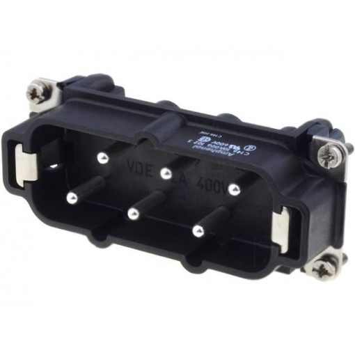 C146 10A006 102 5; Connector: HDC; contact insert; male; C146; PIN: 6; 6+PE; size E16; AMPHENOL C146 10A006 102 5; Connector: HDC; contact insert; male; C146; PIN: 6; 6+PE; size E16; AMPHENOL
